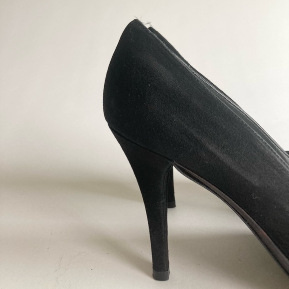 Stuart Weitzman Black Suede Genuine Leather Pumps size 10 - Picture 3 of 15